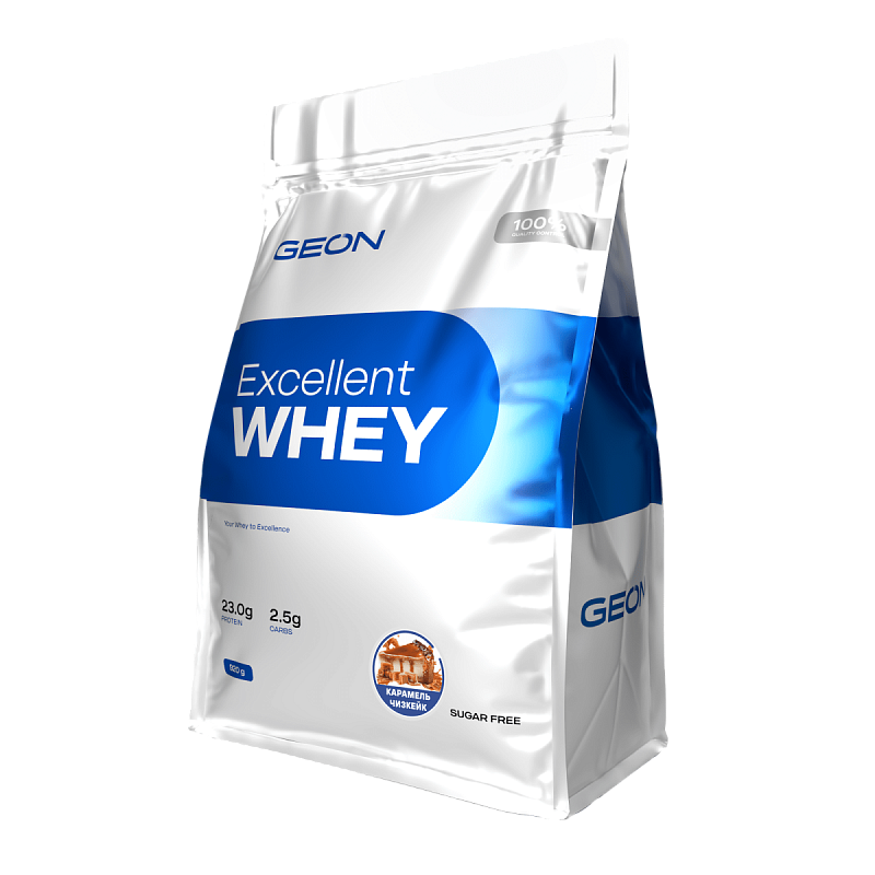 Протеин GEON EXCELLENT WHEY Карамель Чизкейк, 77% белка (920г)