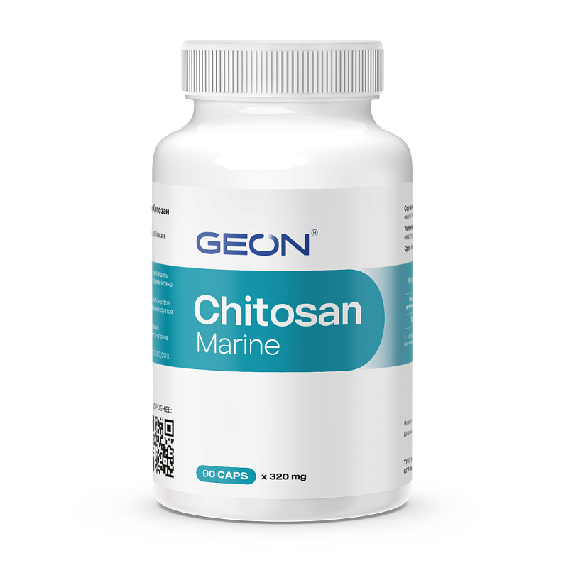 Блокатор усвоения жира, детокс система GEON™ Chitosan Marine 90 капсул x 320 мг