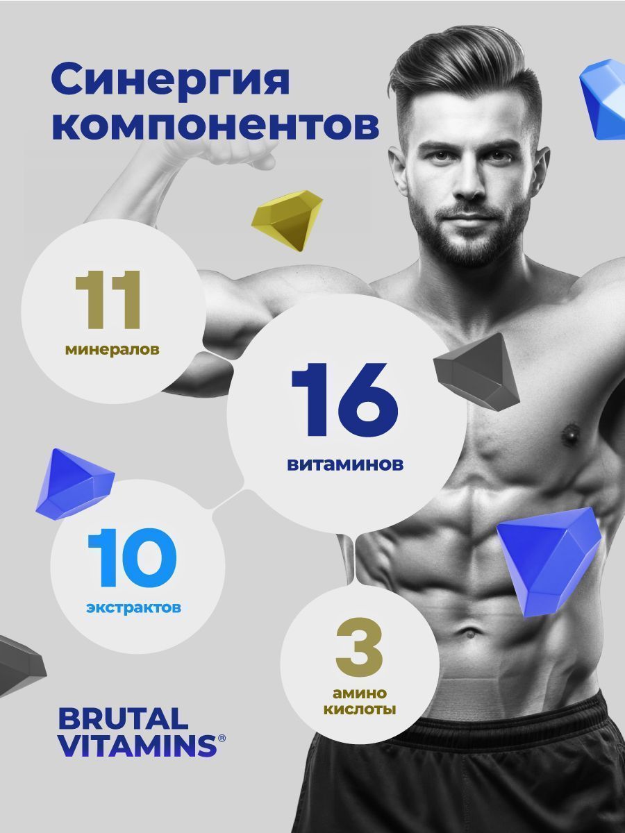 Витамины для мужчин GEON™ Brutal Vitamins 90 капсул х 570 мг