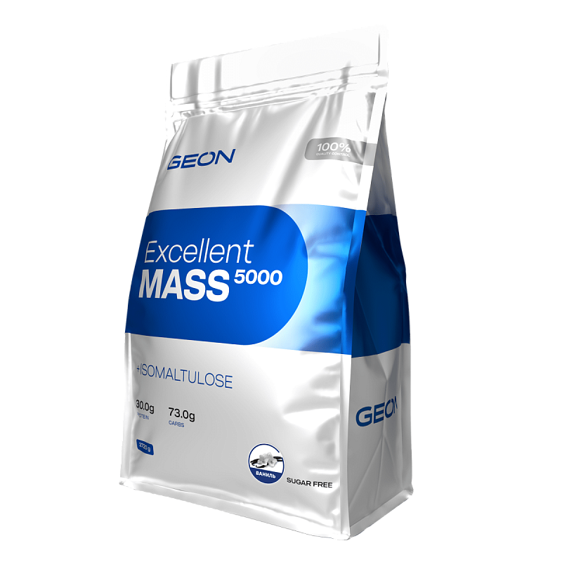 Гейнер GEON EXCELLENT MASS 5000  Ваниль, 25% белка 2720 грамм