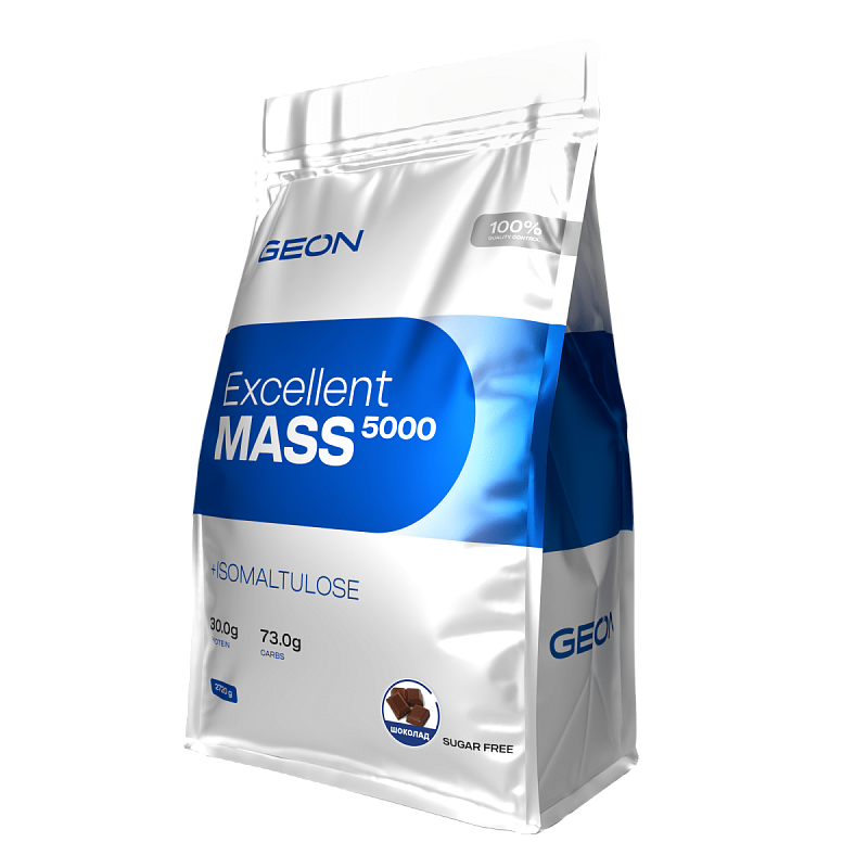 Гейнер GEON EXCELLENT MASS 5000 Шоколад, 25% белка 2720 грамм