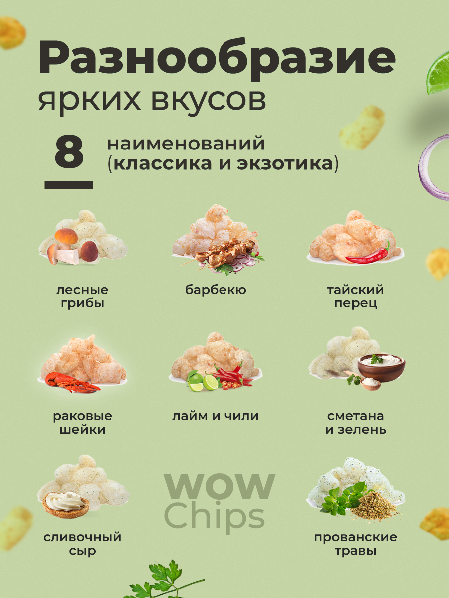 Протеиновые чипсы GEON™ WOW CHIPS Лайм и чили, 75% белка (30г)