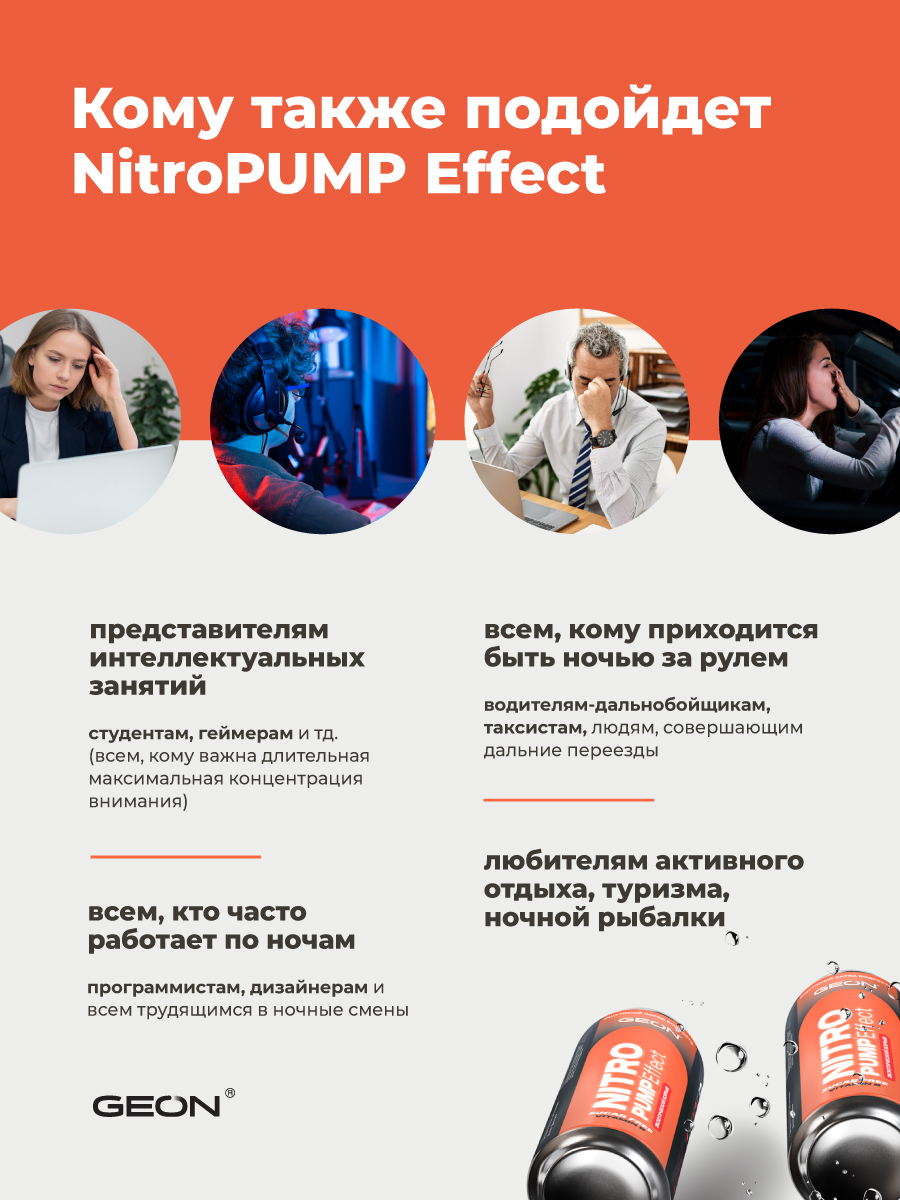 Энергетический напиток GEON™ NITRO PUMP Effect, Экзотический взрыв, 450 мл