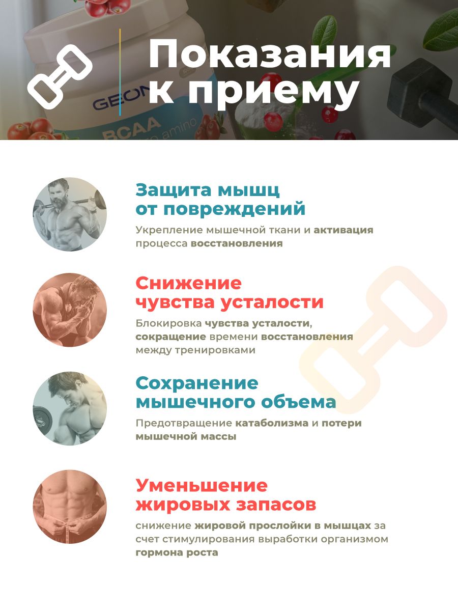 Аминокислотный комплекс GEON™ BCAA QUATTRO AMINO + β-аланин Клюква 350 грамм