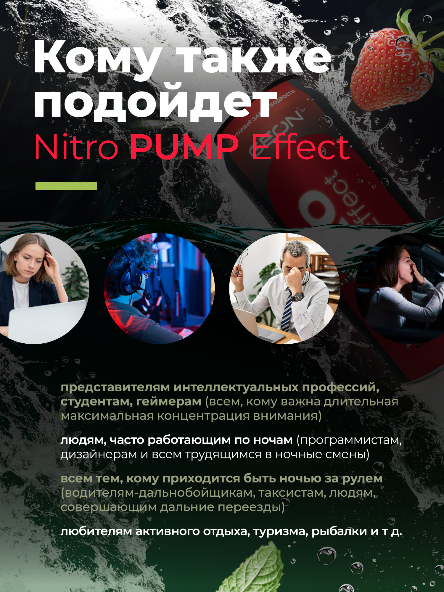 Энергетический напиток GEON™ NITRO PUMP Effect, Взрыв мохито, 450 мл
