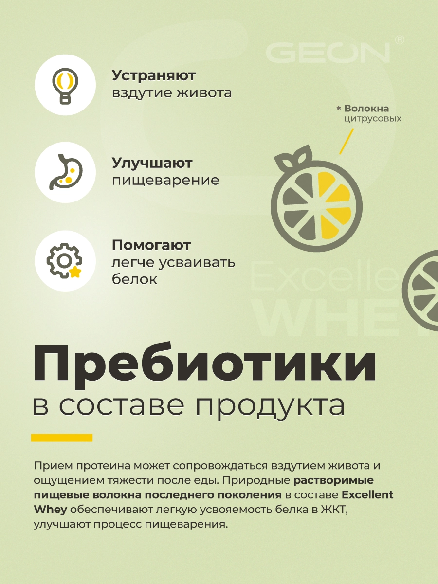 Протеин GEON EXCELLENT WHEY Банан, 77% белка (920г)
