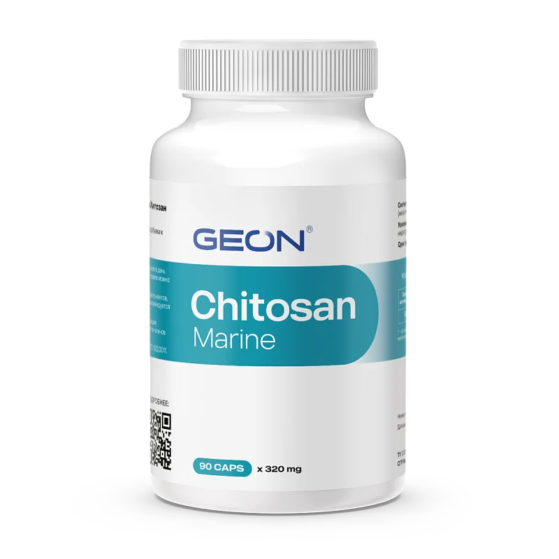 Блокатор усвоения жира, детокс система GEON™ Chitosan Marine 90 капсул x 320 мг