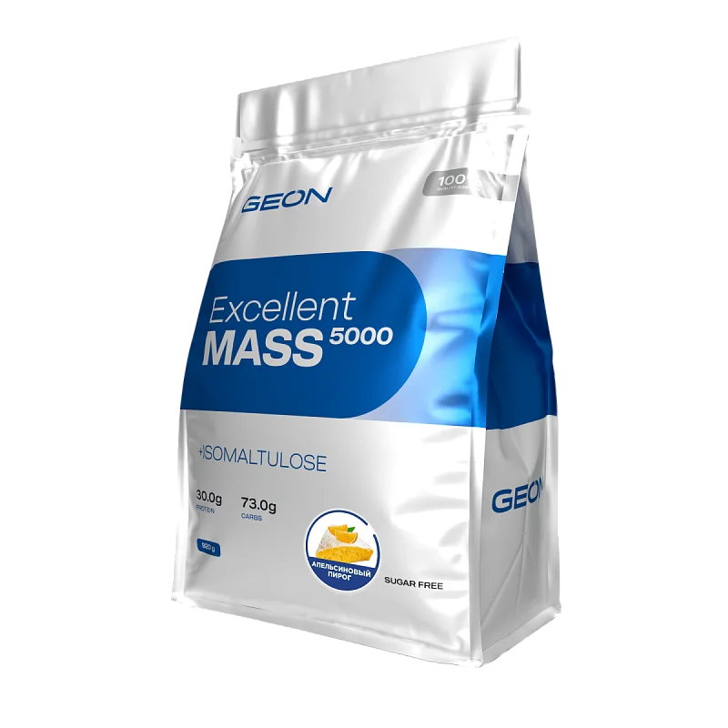 Гейнер GEON EXCELLENT MASS 5000 Апельсиновый пирог, 25% белка 920 грамм