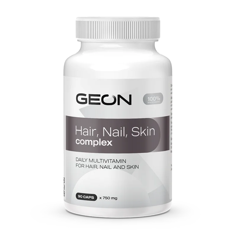 Витамины для красоты кожи, волос и ногтей GEON™ Hair Nail Skin Complex, 90 капсул Х 750 мг