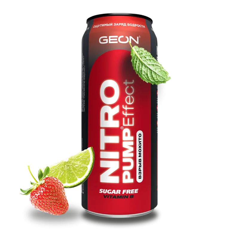 Энергетический напиток GEON™ NITRO PUMP Effect, Взрыв мохито, 450 мл