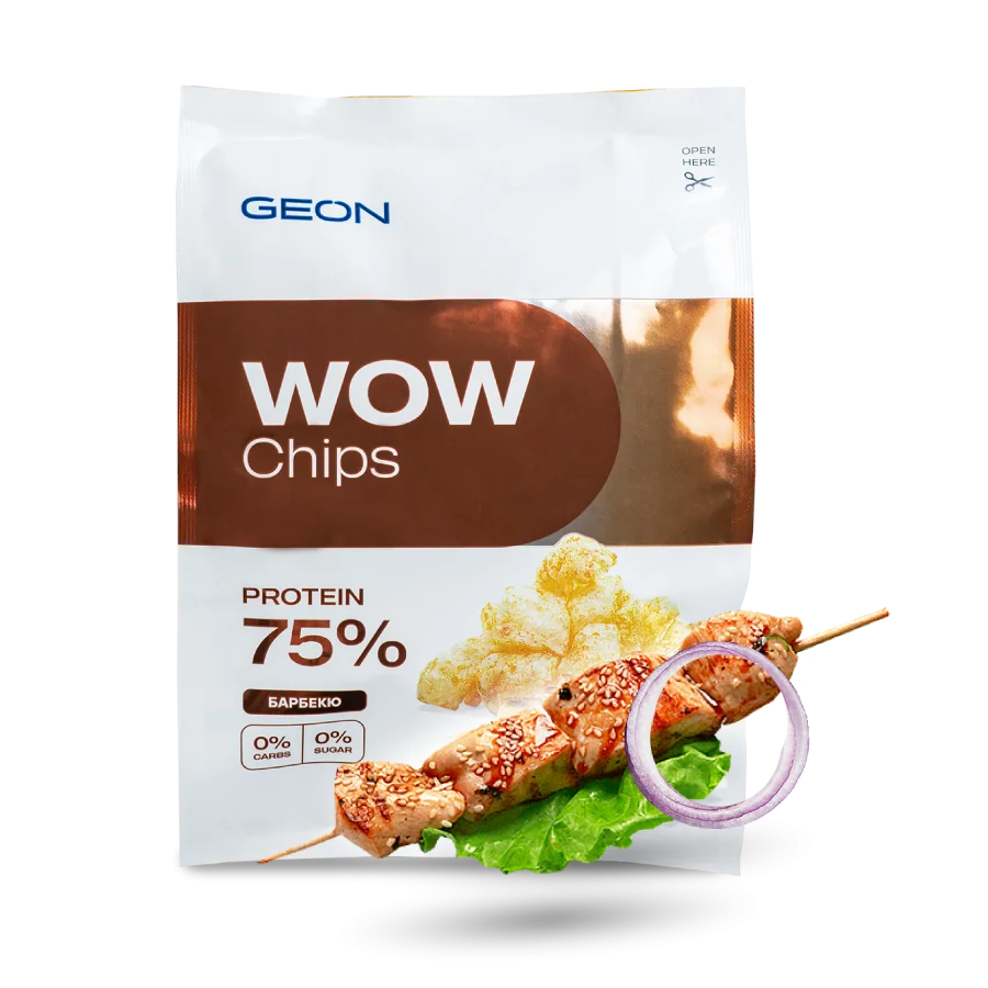 Протеиновые чипсы GEON™ WOW CHIPS Барбекю, 75% белка (30г)